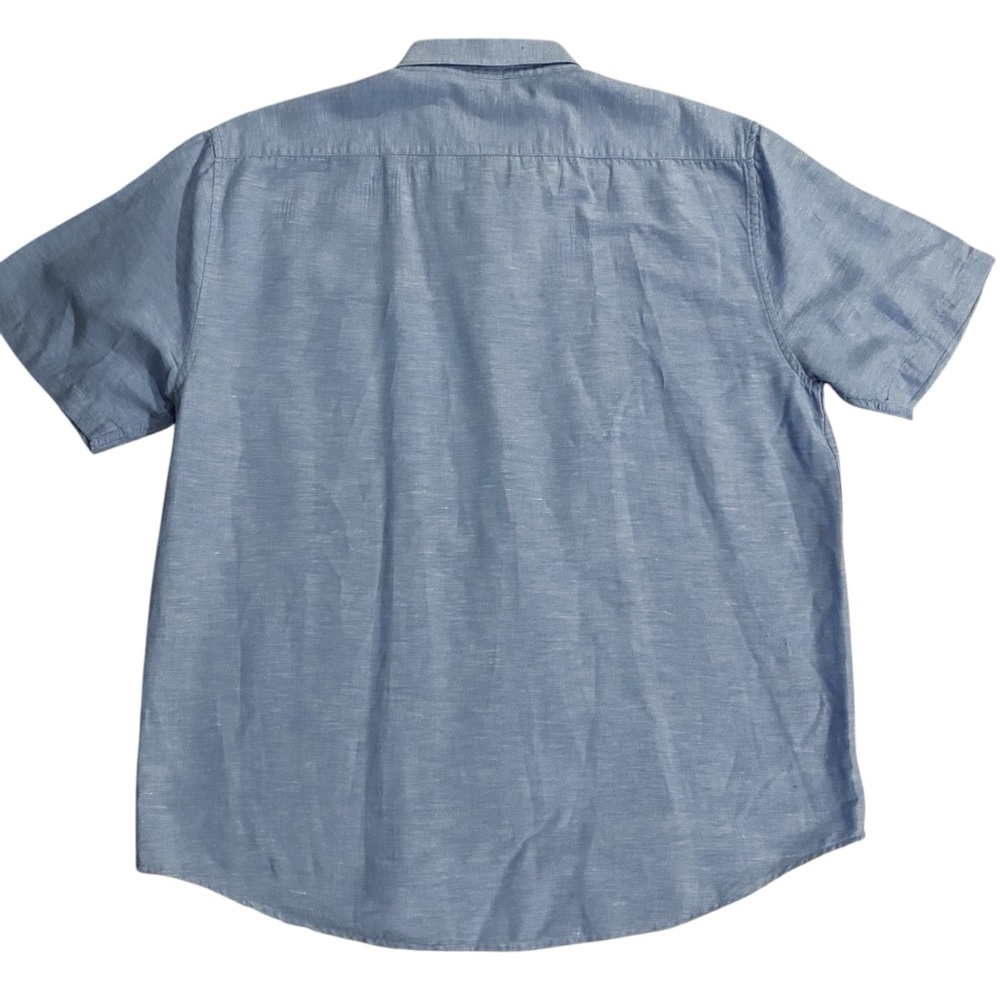 Artistry in Motion Men’s Short Sleeve Pastel Blue Button Doen Shirt L - Picture 2 of 9